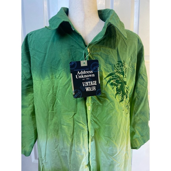 Address Unknown Ombré embroidered shirt. - Picture 3 of 9